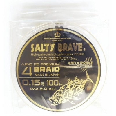 Шнур Squid Mania Salty Brave Light Game PE 4 Braid